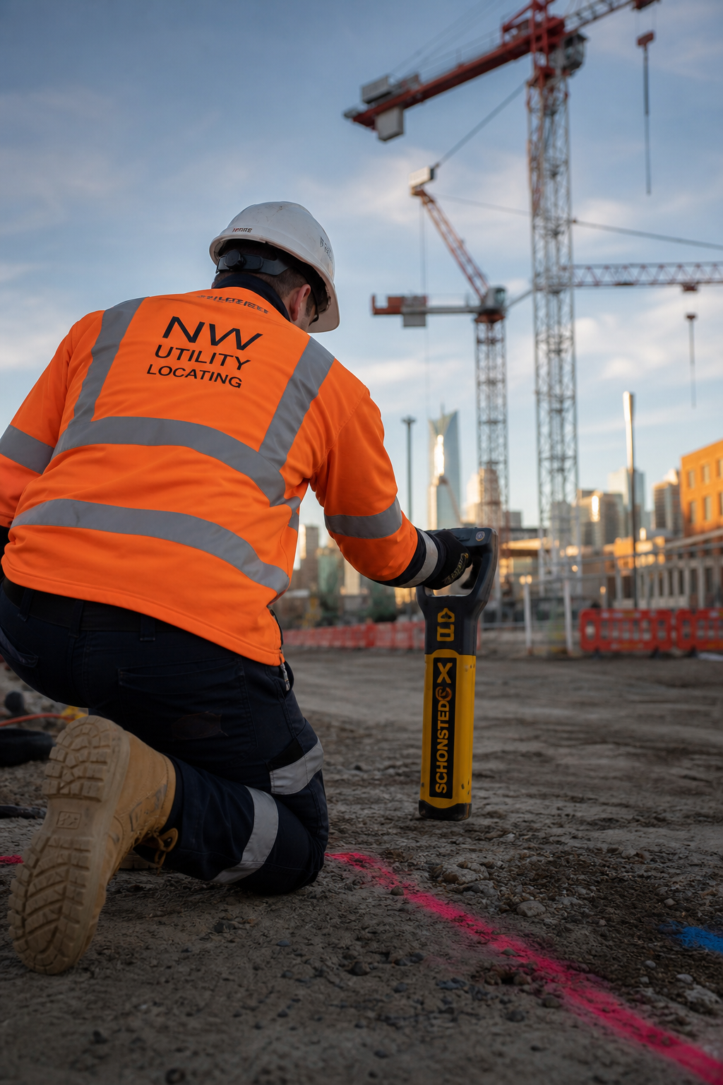 Accredited LCG locator on a Sydney construction site